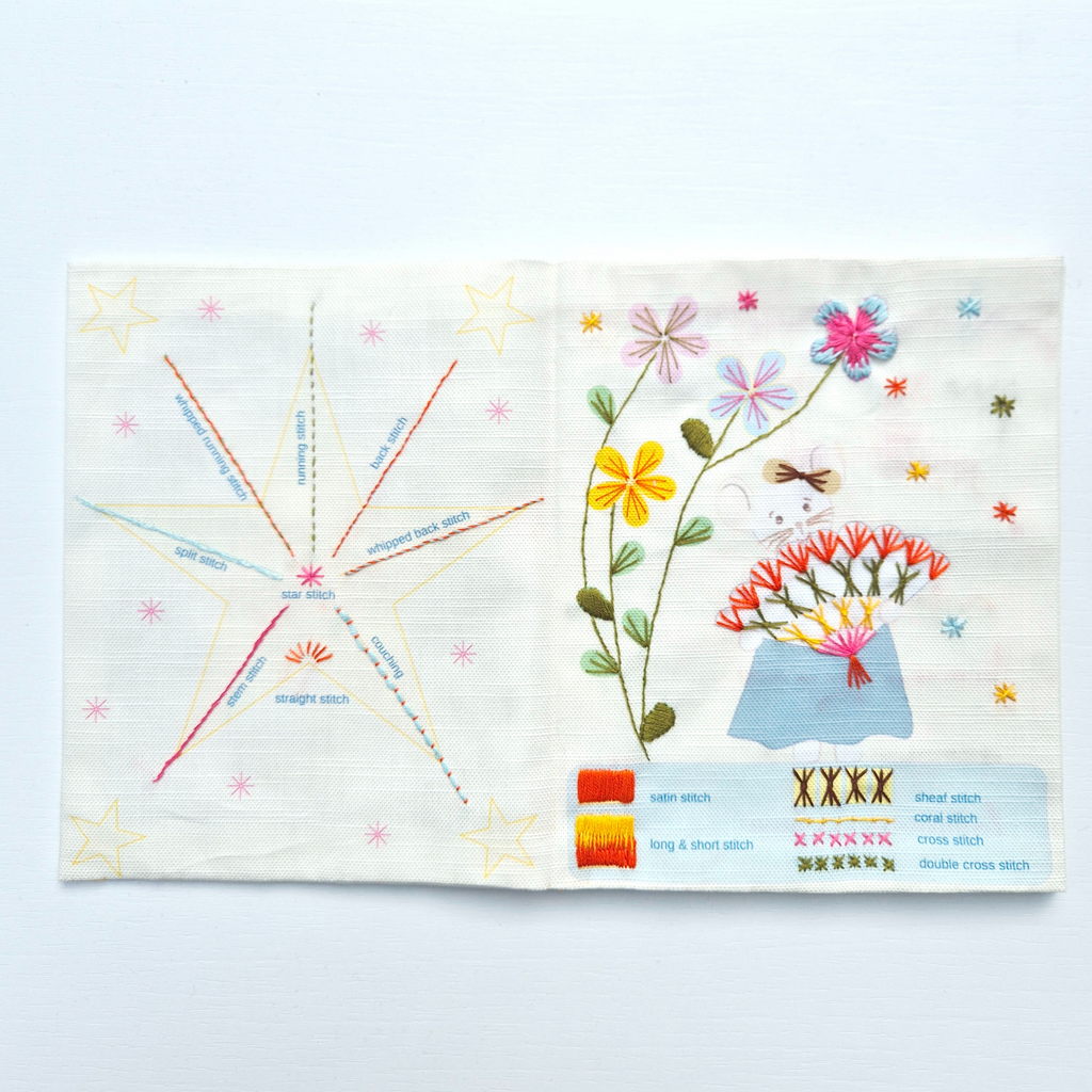 Mouse Embroidery Sampler Book
