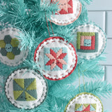 Cozy Quilt Block Felt Ornaments Pattern, Wild Olive