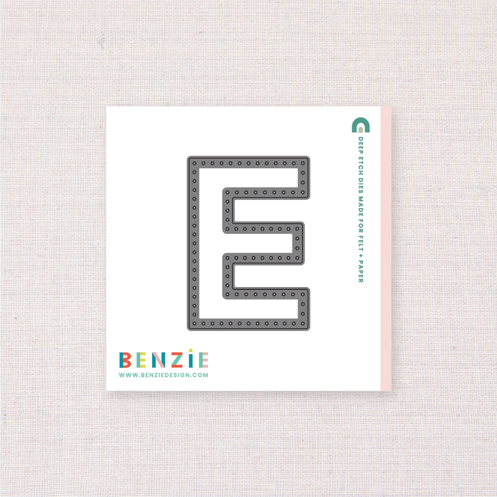 Stitchable Alphabet E, Deep Etch Die