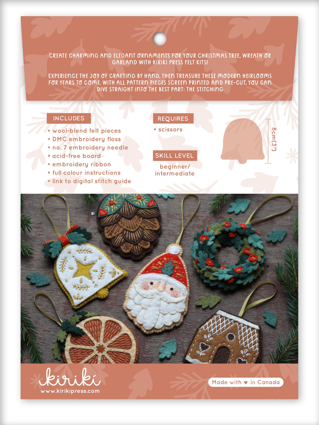 Bell, Felt Ornament Kit