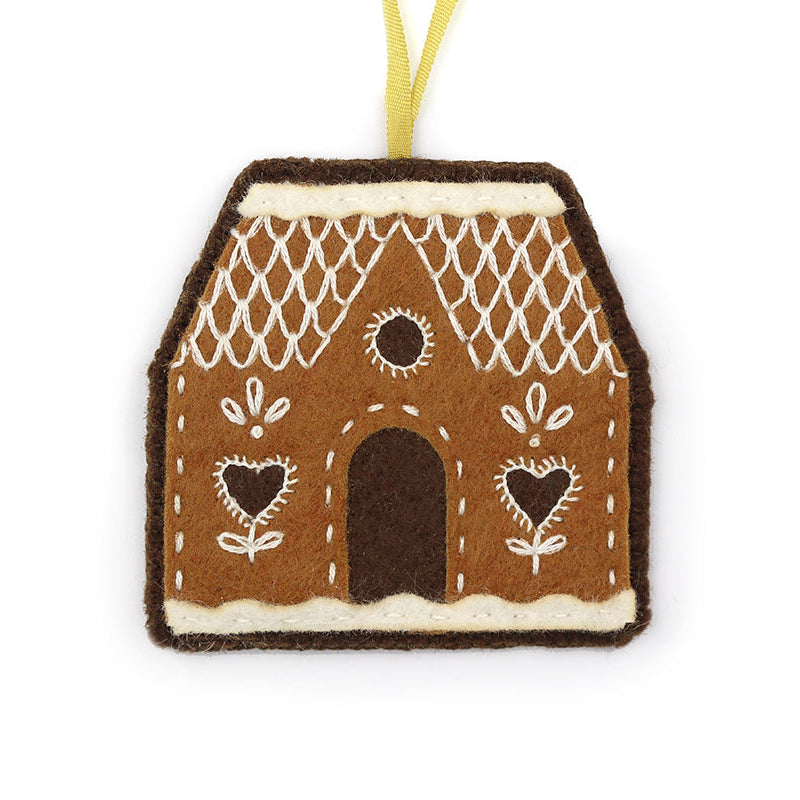 Gingerbread House, Felt Ornament Kit