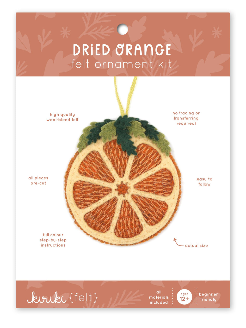 Dried Orange, Felt Ornament Kit