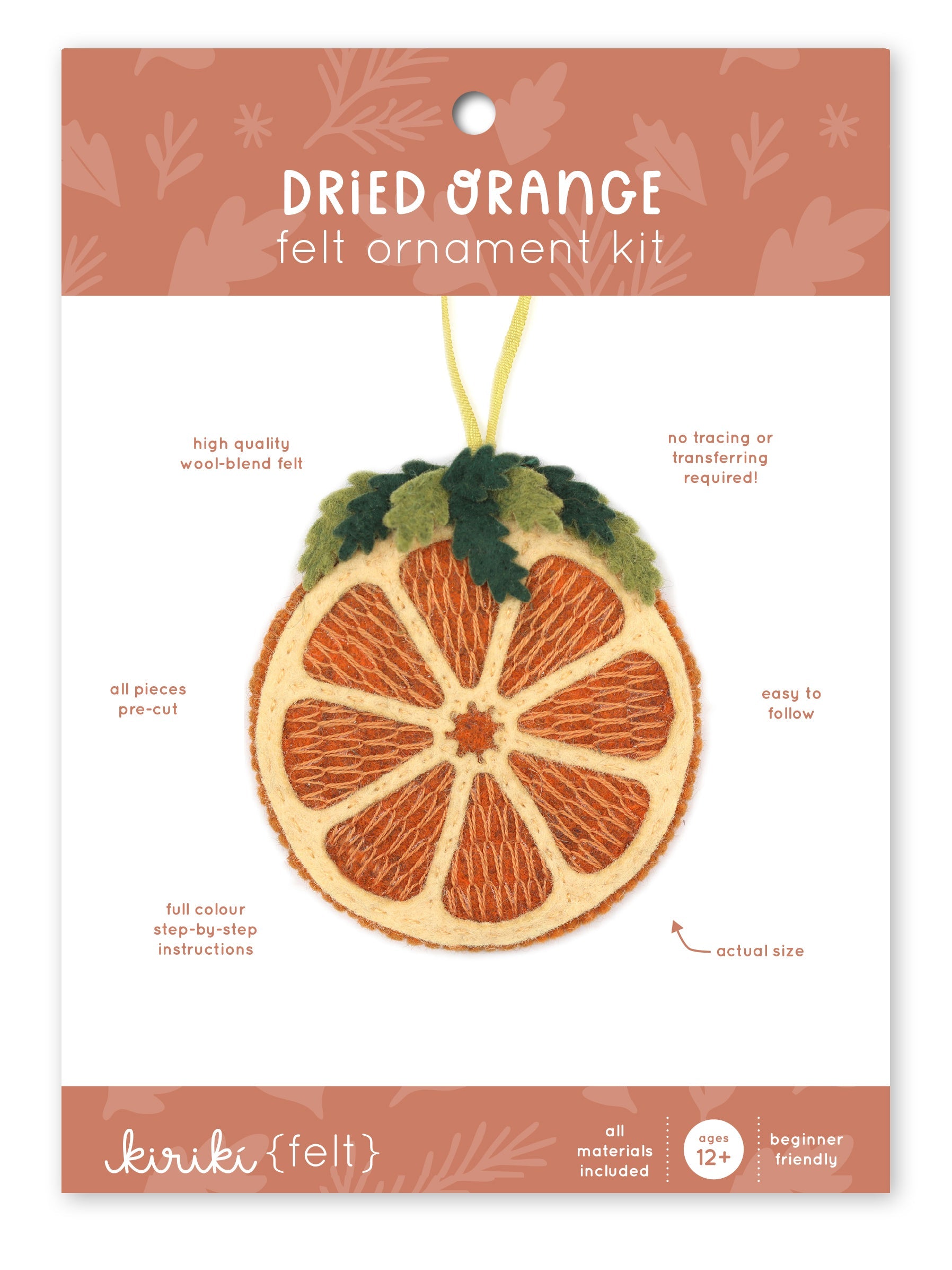 Dried Orange, Felt Ornament Kit