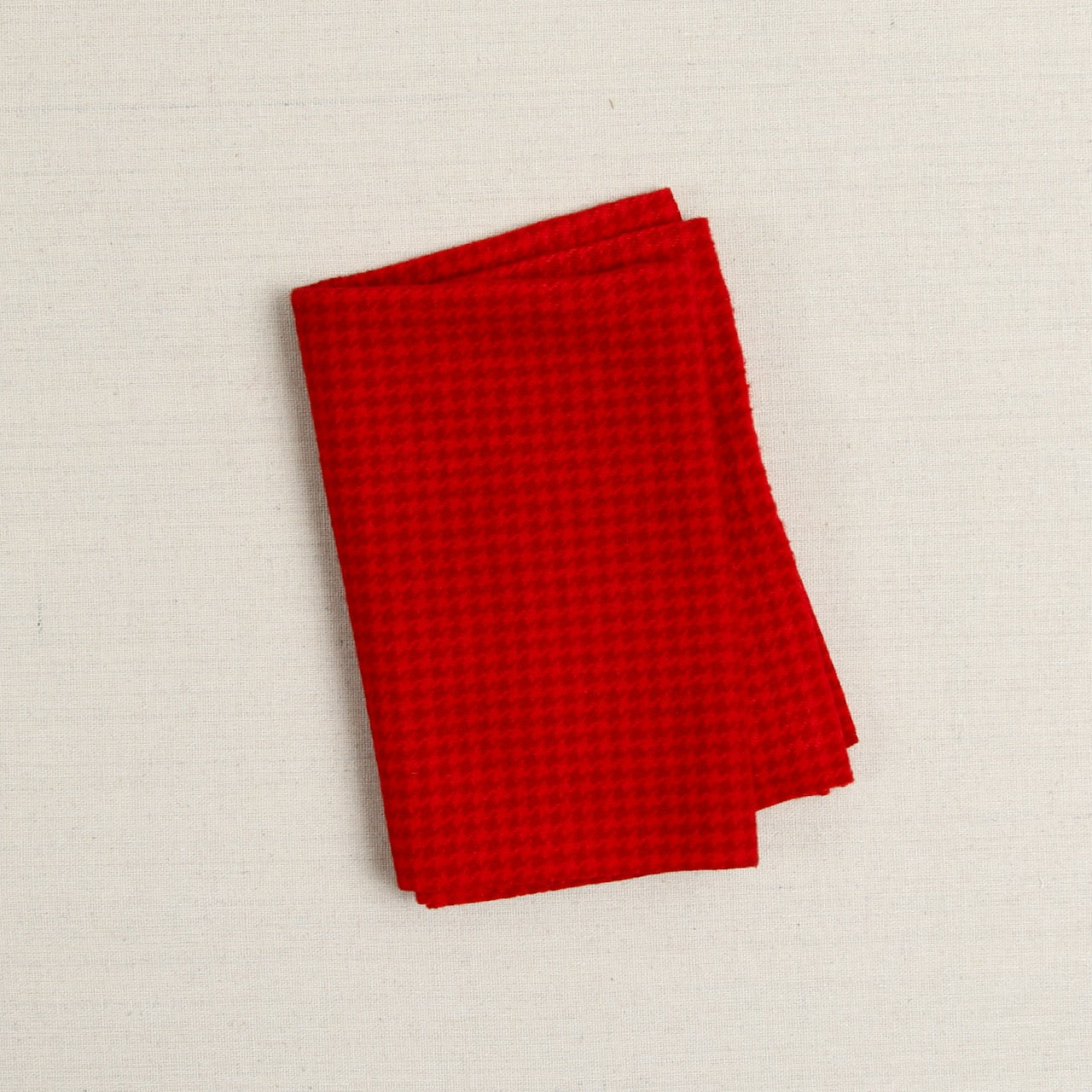 Felted Wool Red, Houndstooth
