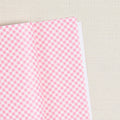 Gingham Printed Felt, Cotton Candy Pink
