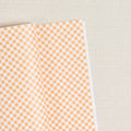Gingham Printed Felt, Soft Tangerine