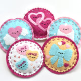 Hearts Day Felt Ornaments