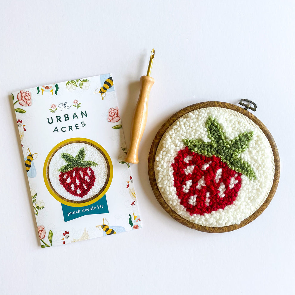 Strawberry, Punch Needle Kit