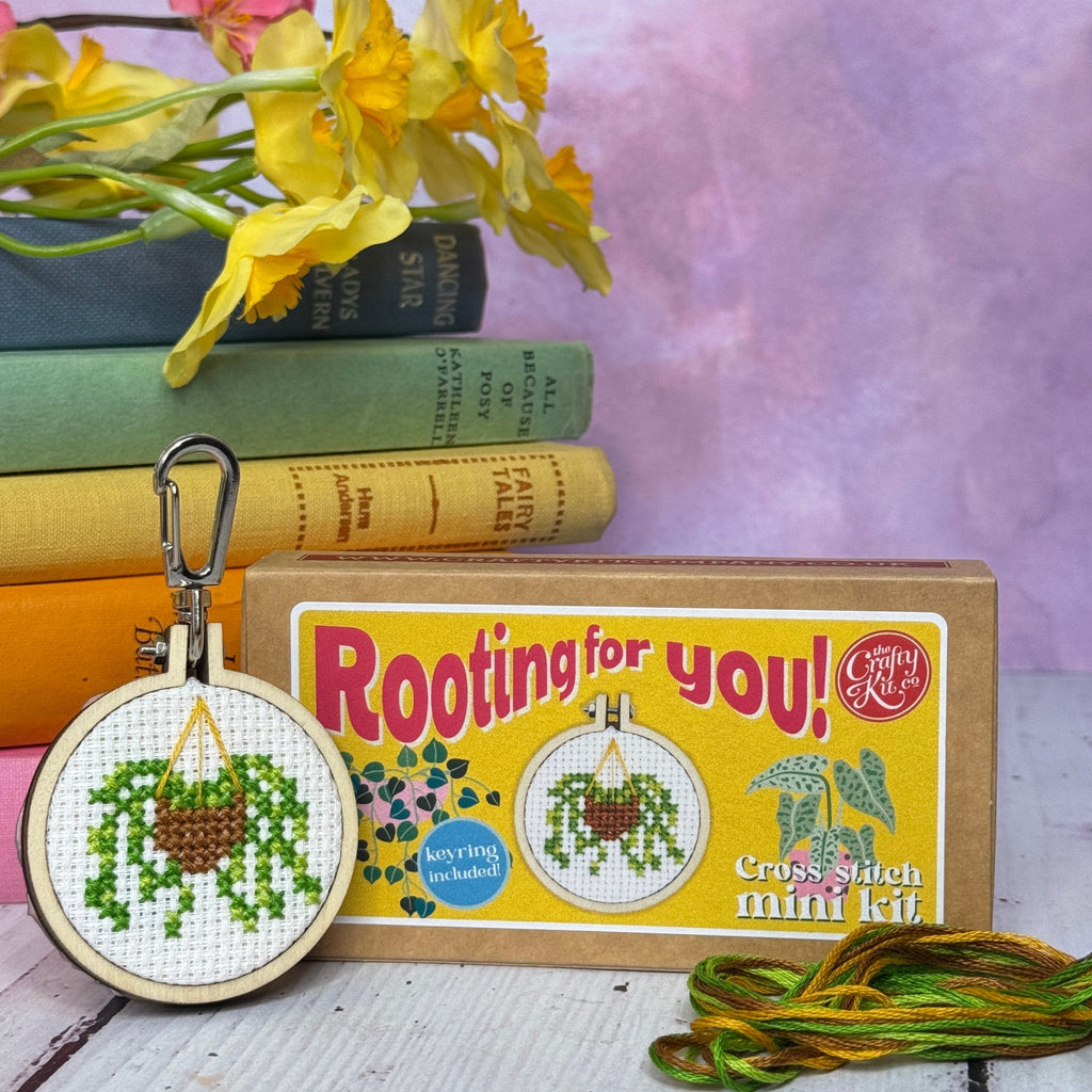 Rooting for You, Matchbox Cross Stitch Kit