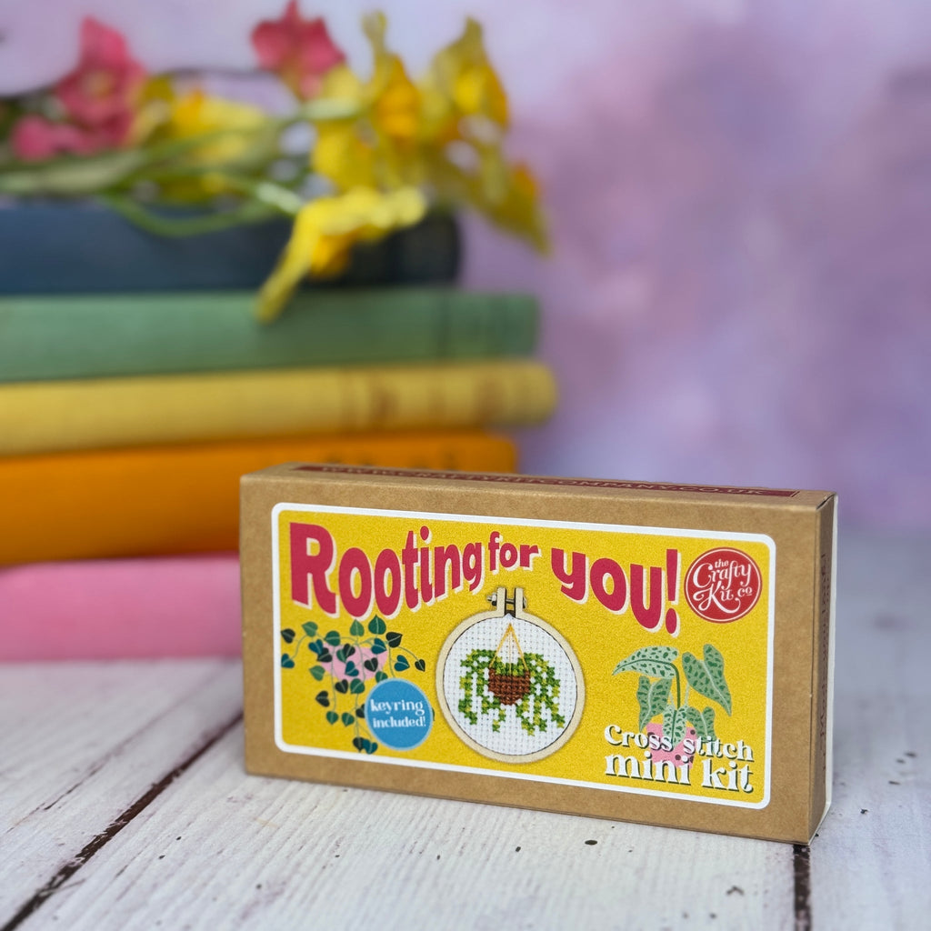 Rooting for You, Matchbox Cross Stitch Kit