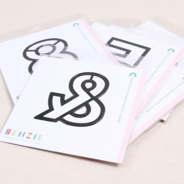 Stitchable Number Collection, Deep Etch Dies