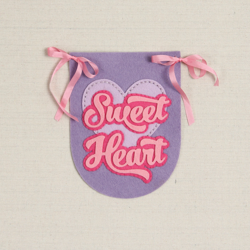 Sweet Heart Script, Deep Etch Die