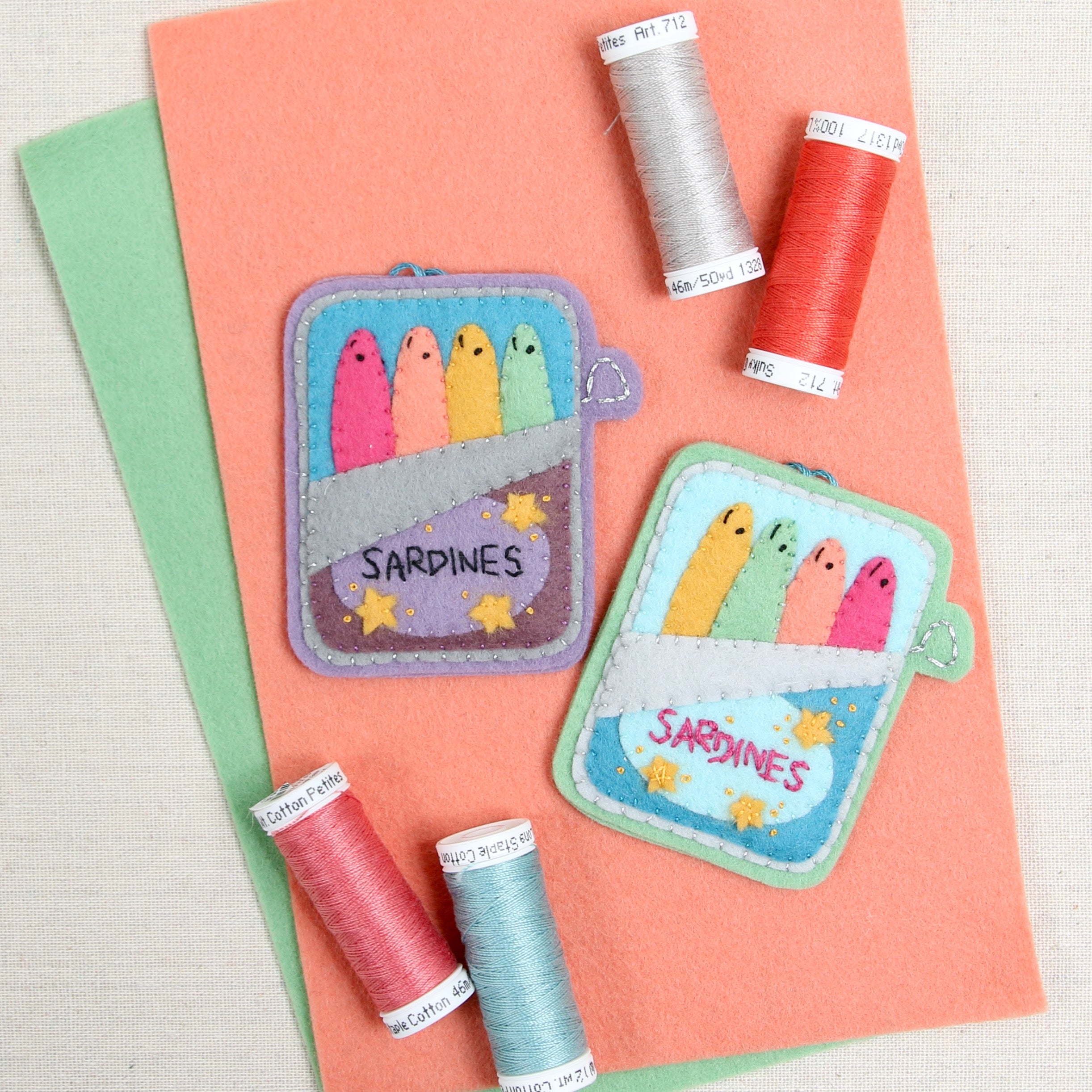 Fins & Tins Felt Ornament Pattern