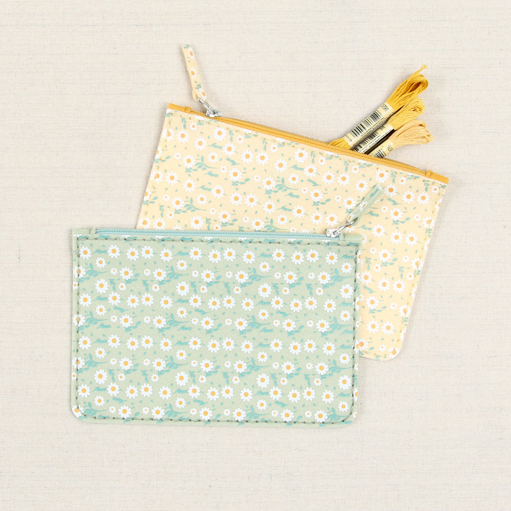 Daisy Field in Sesame Yellow Felt