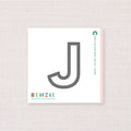 Stitchable Alphabet J, Deep Etch Die