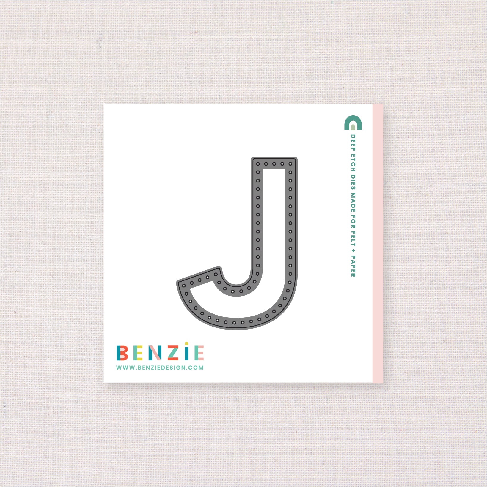 Stitchable Alphabet J, Deep Etch Die