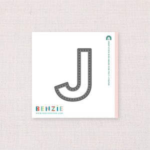 Stitchable Alphabet J, Deep Etch Die