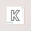 Stitchable Alphabet K, Deep Etch Die