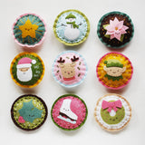 Kitschy Christmas Felt Ornaments