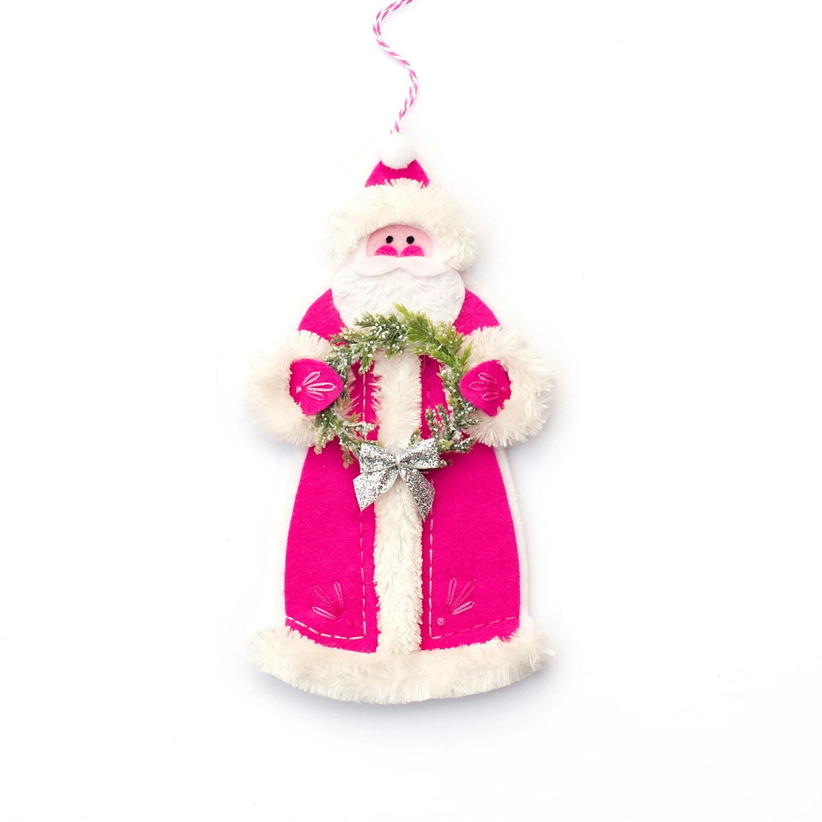 Glitter Wreath Santa
