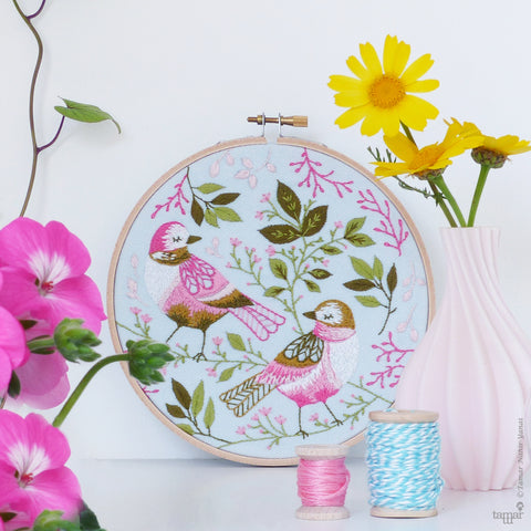 Love Birds, 6" Embroidery Kit