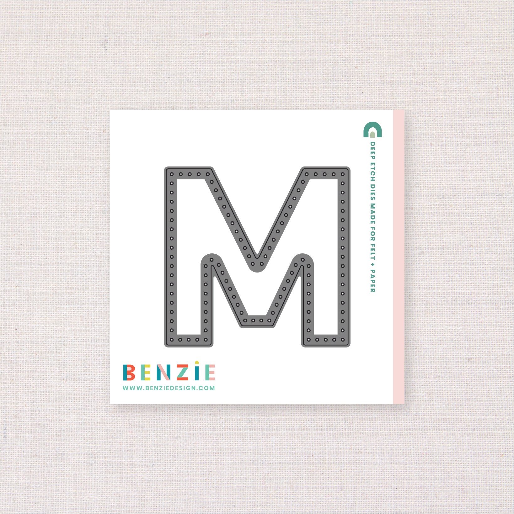 Stitchable Alphabet M, Deep Etch Die