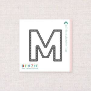 Stitchable Alphabet M, Deep Etch Die