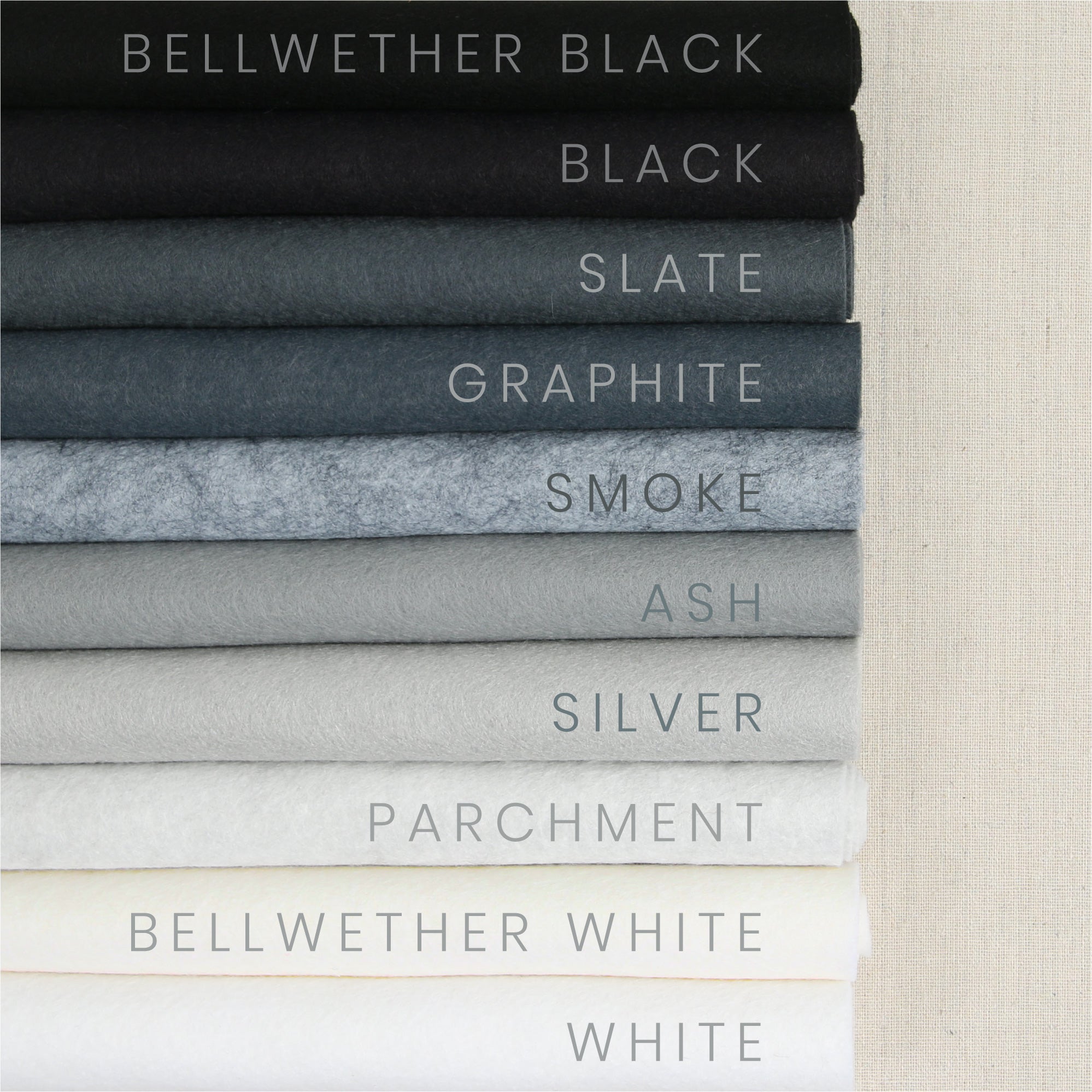 Silver Wool Blend Felt