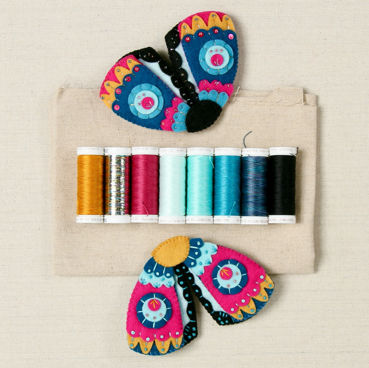 Midnight Moth, Thread Palette – Benzie Design