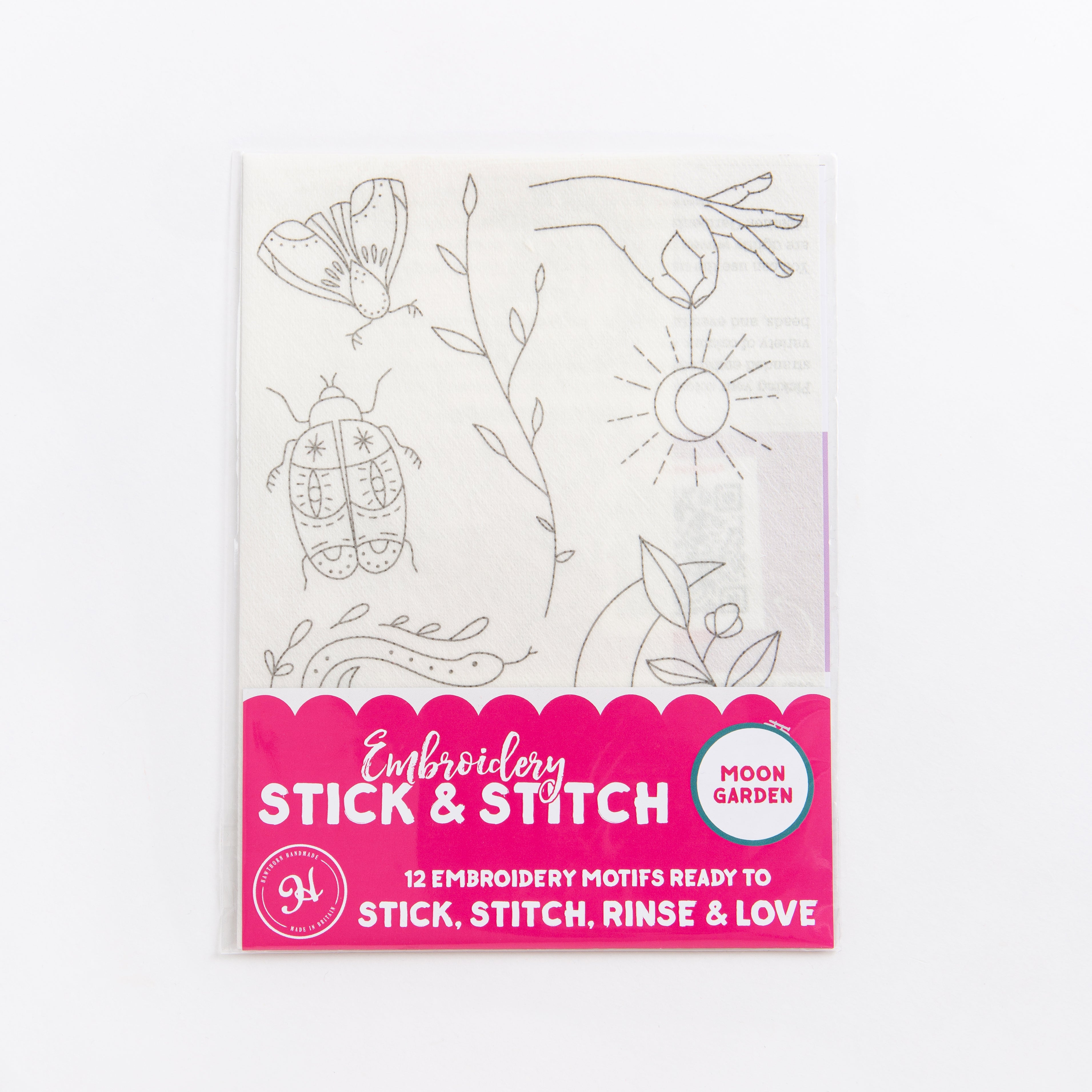 Moon Garden, Stick + Stitch Embroidery
