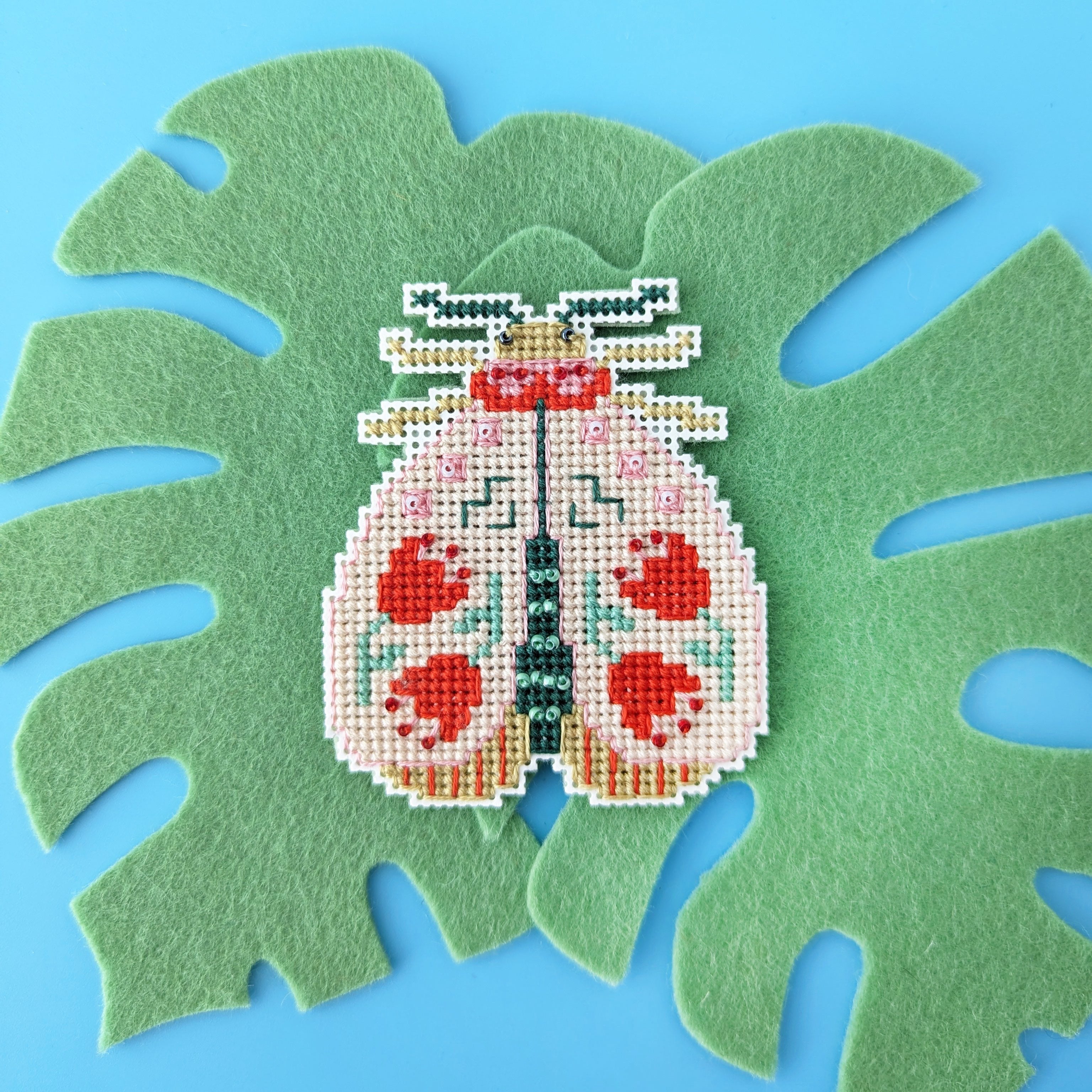 Blooming Bugs Moth Cross Stitch Kit