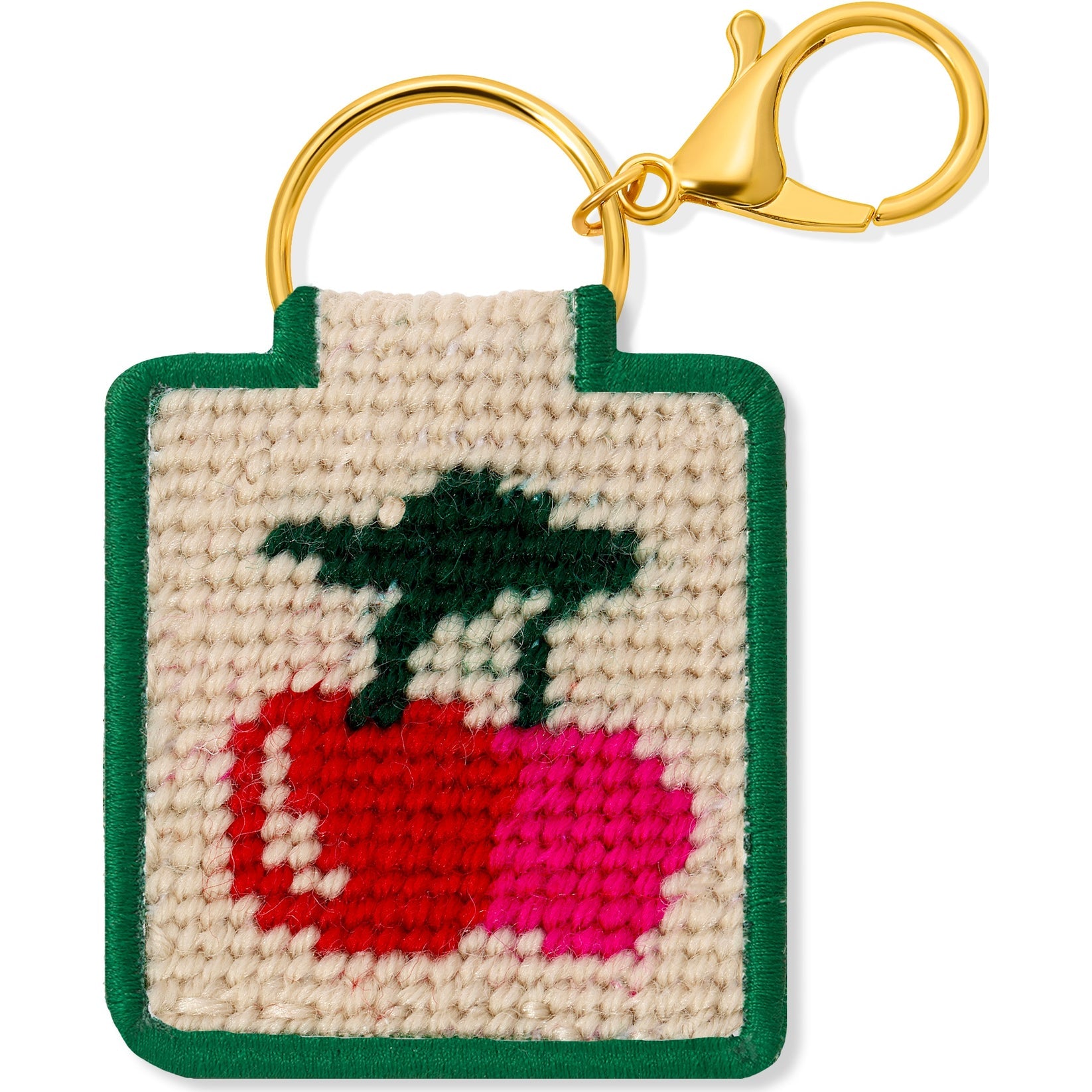 Cherry Keychain, Needlepoint Kit