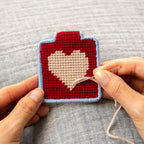 Heart Keychain, Needlepoint Kit