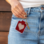 Heart Keychain, Needlepoint Kit