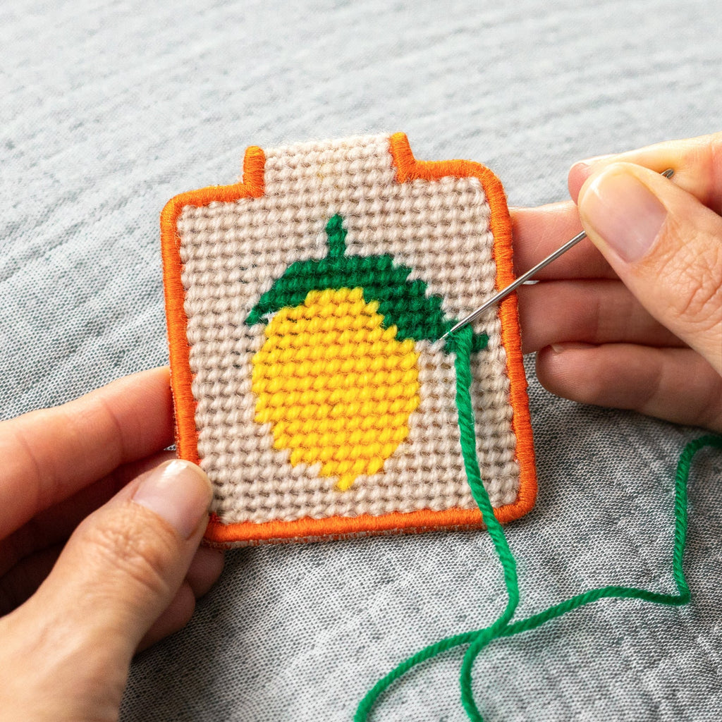 Lemon Keychain, Needlepoint Kit