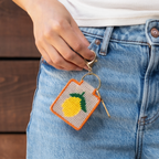 Lemon Keychain, Needlepoint Kit