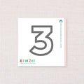 Stitchable Number 3, Deep Etch Die