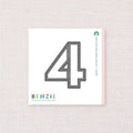 Stitchable Number 4, Deep Etch Die