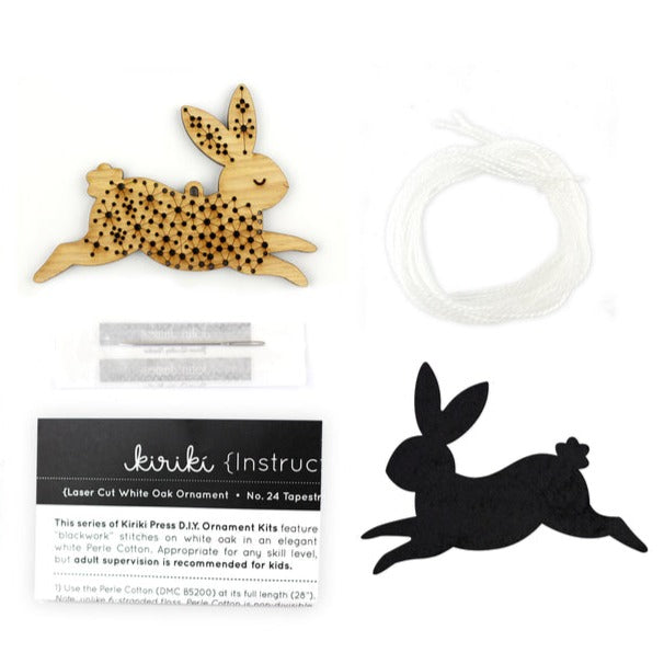 Rabbit, Stitched Ornament Kit – Benzie Design