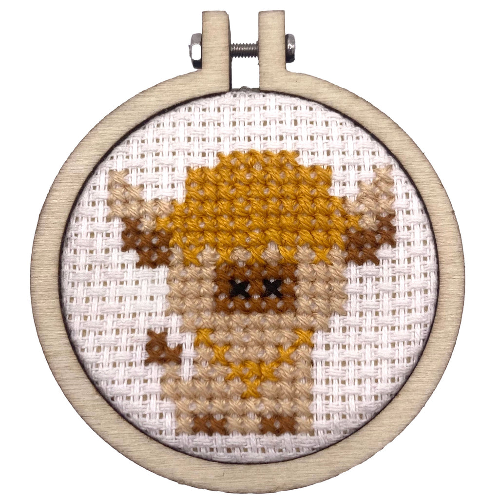 Och Aye the Moo, Matchbox Cross Stitch Kit