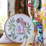 Folklore Lady, 6" Embroidery Kit