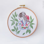 Folklore Lady, 6" Embroidery Kit