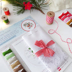 Christmas Robin Bird, 6" Embroidery Kit