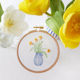 Yellow Tulips, 4" Embroidery Kit