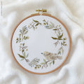 Bird & Wreath, 6" Embroidery Kit