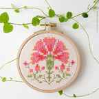 Carnation, 4" Stamped Cross Stitch Kit