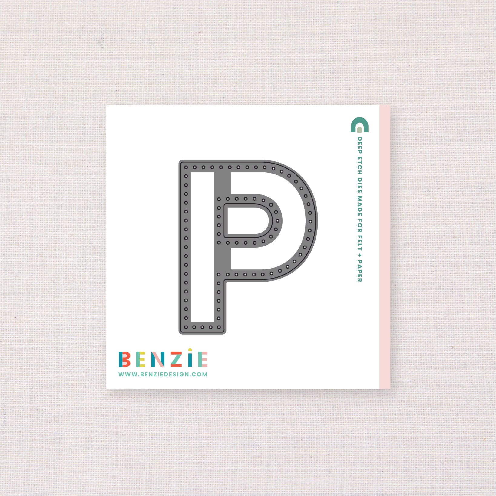 Stitchable Alphabet P, Deep Etch Die