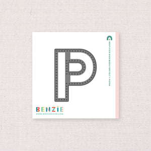 Stitchable Alphabet P, Deep Etch Die