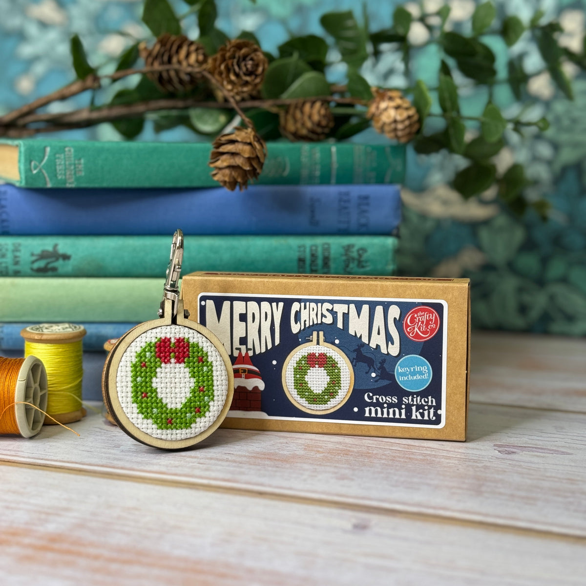 Merry Christmas Mini Matchbox Cross Stitch Kit