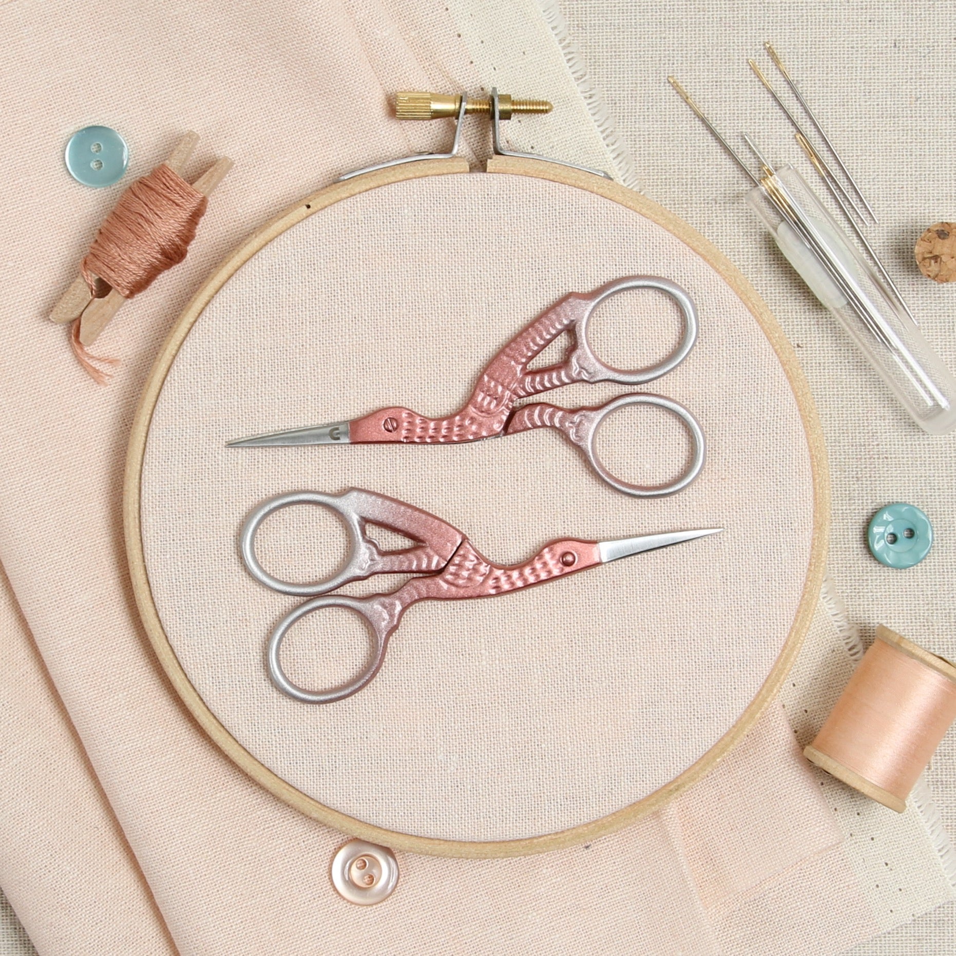 Stork Scissors, Pink Pearl